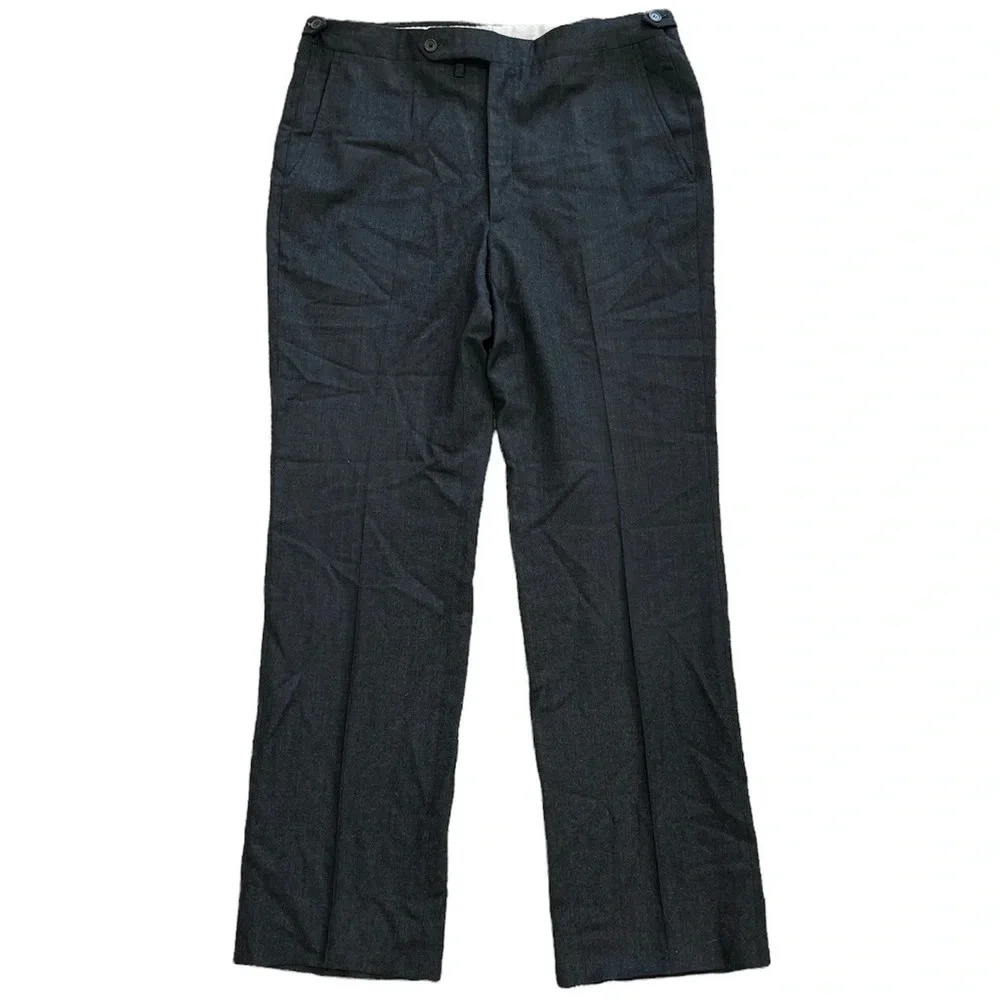 Christian Dior Monsieur Gray Wool Dress Pants 35x33